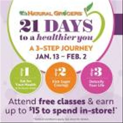 Natural Grocers® Invites Customers to Annual "21 Days to A Healthier You" Class-Series, January 13 - February 2, 2025