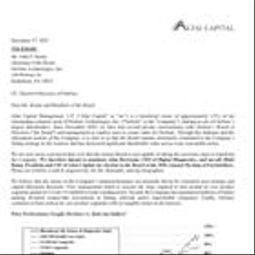 Altai Capital Management Announces Intention to Nominate Two Highly-Qualified Candidates for Election to OraSure Board of Directors