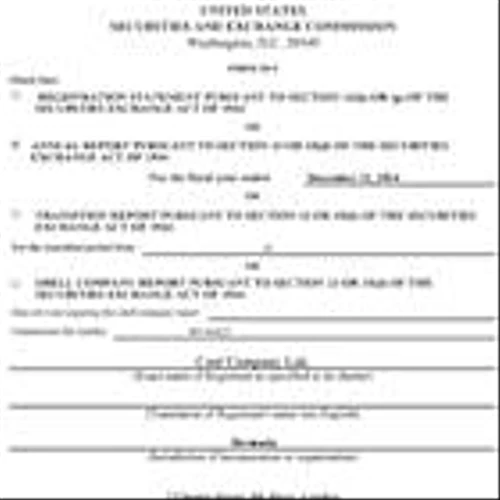 Cool Company Ltd.: Announcement of Filing of Form 20-F Annual Report