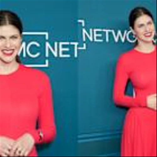 Alexandra Daddario Styles a Springtime Color Palette With Her Tag Heuer Timepiece for the AMC Networks 2025 Upfront Event