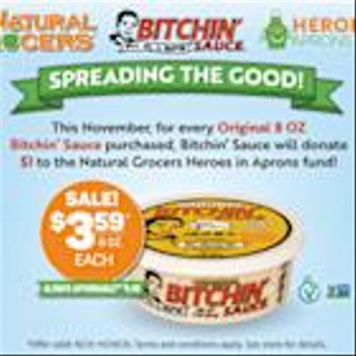 Natural Grocers® Teams Up Again with Bitchin' Sauce to "Spread the Good" Oct. 31-Nov. 29, 2025
