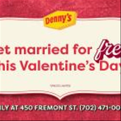 Denny’s Offers Free Weddings in Las Vegas Chapel on Valentine’s Day