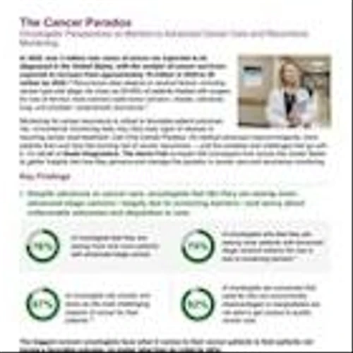 Oncologists Report Seeing More Advanced Cancers and Say Current Tests Are Not Catching Cancer Recurrence Early Enough, New Quest Diagnostics Report Finds