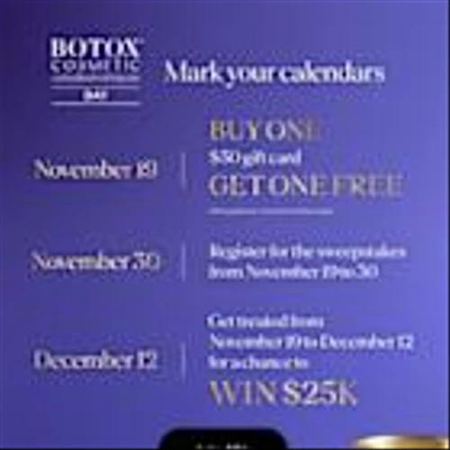 The One & Only BOTOX® Cosmetic (onabotulinumtoxinA) Day Returns November 19 with the Biggest Celebration of the Year