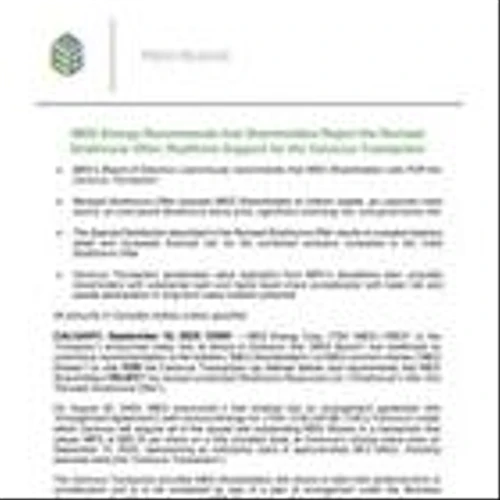MEG Energy Recommends that Shareholders Reject the Revised Strathcona Offer; Reaffirms Support for the Cenovus Transaction
