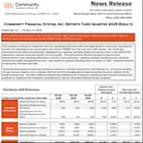 Community Financial System, Inc. Reports Third Quarter 2025 Results