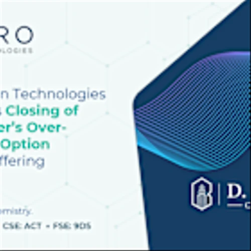 Aduro Clean Technologies Announces Closing of Underwriter’s Over-Allotment Option in Public Offering