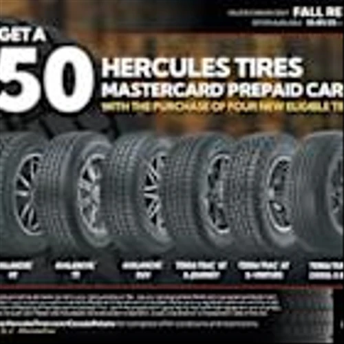 HERCULES TIRES LAUNCHES CANADIAN FALL REBATE ON SELECT TIRES