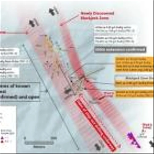 Collective Mining Extends Trap 350 Metres Along Strike and Discovers a New Zone Named Blackjack by Drilling 30 Metres at 4.96 g/t AuEq from 11.85 Metres Downhole