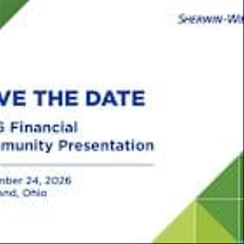 The Sherwin-Williams Company to Hold Financial Community Presentation on September 24, 2026