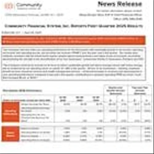Community Financial System, Inc. Reports First Quarter 2025 Results