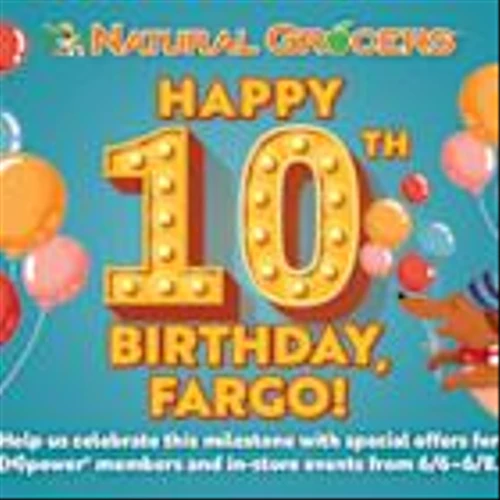 Natural Grocers® Celebrates 10th Anniversary of Fargo, North Dakota store, June 6-8, 2025
