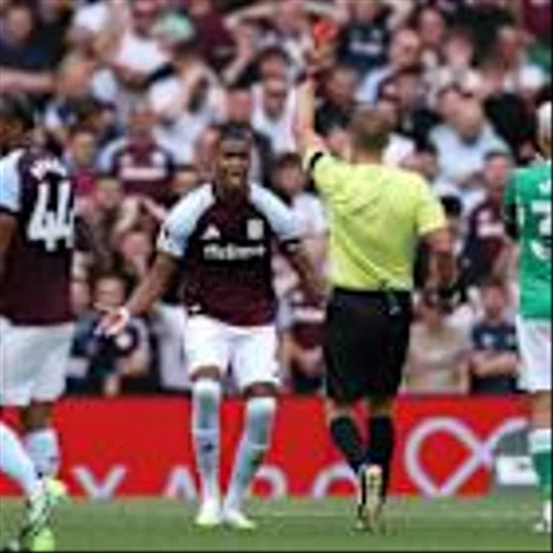 Newcastle held by 10-man Villa after Konsa sees red