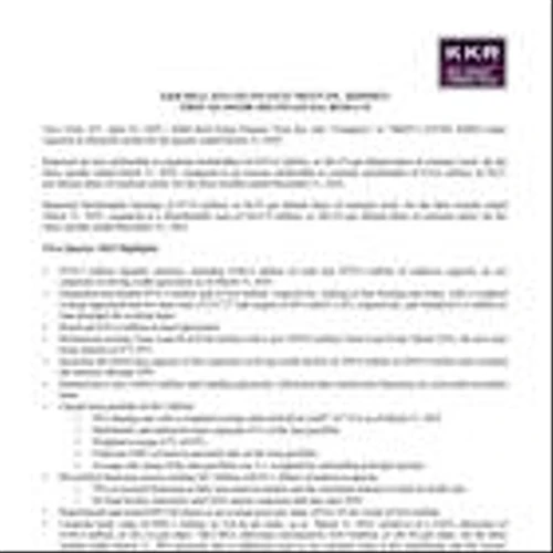 KKR Real Estate Finance Trust Inc. Reports First Quarter 2025 Results