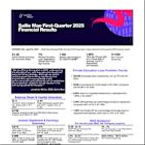 Sallie Mae Reports First-Quarter 2025 Financial Results and Reaffirms Full-Year 2025 Guidance