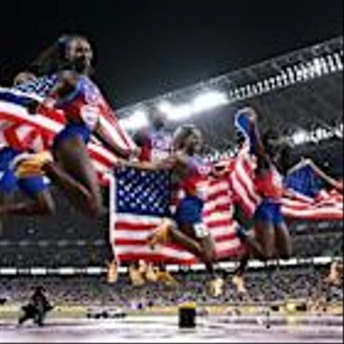 Jefferson-Wooden completes world sprint treble with US relay win