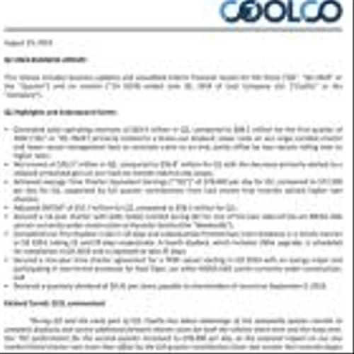 Cool Company Ltd. Q2 2024 Business Update