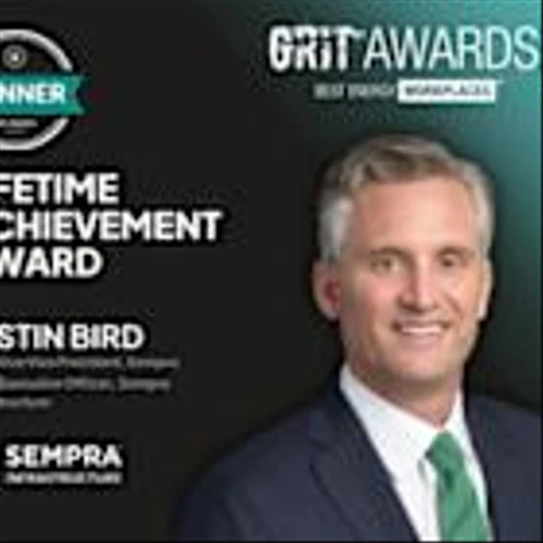 Sempra Infrastructure Justin Bird Honored with the 2025 Lifetime Achievement GRIT Award
