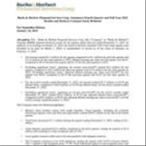 Burke & Herbert Financial Services Corp. Announces Fourth Quarter and Full Year 2023 Results and Declares Common Stock Dividend