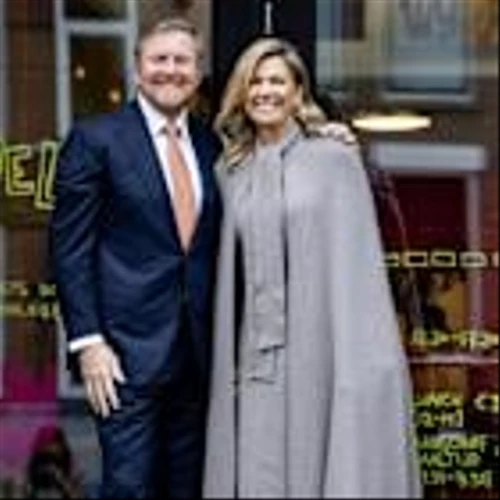 Queen Maxima of the Netherlands Goes Mod in Vanessa Seward Cape and Dress