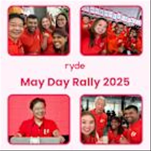 Ryde Reaffirms Commitment to Gig Workers at NTUC May Day Rally, Supporting Inclusive Growth and Fair Work Practices