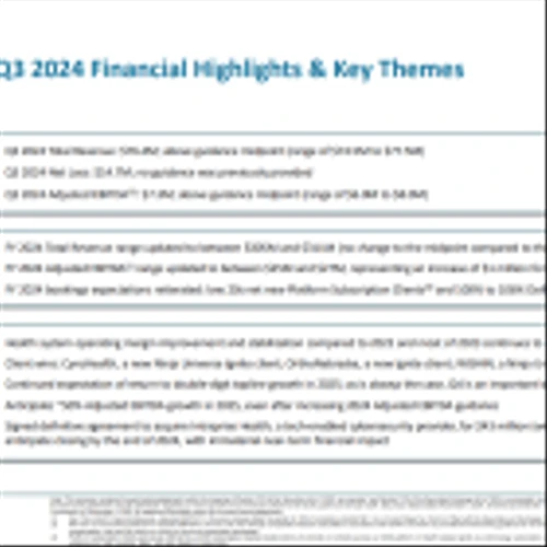 Health Catalyst Reports Third Quarter 2024 Results