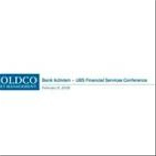 HOLDCO ASSET MANAGEMENT TO PRESENT AT UBS FINANCIAL SERVICES CONFERENCE IN KEY BISCAYNE, FLORIDA; RELEASES PRESENTATION