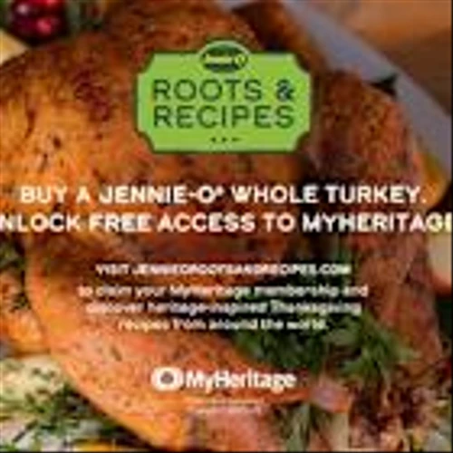 Jennie-O and MyHeritage Help Americans Trace Their Family Roots this Thanksgiving with Every Turkey Purchase