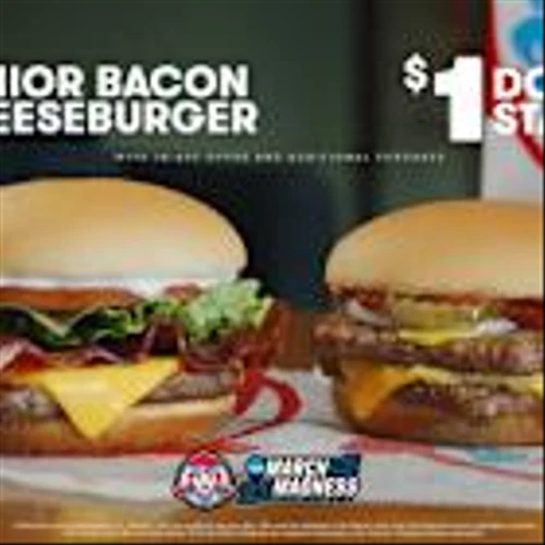 Nothing Beats Fresh: Wendy's Drops $1 Jr. Bacon Cheeseburger or $1 Double Stack in the App to Fuel Fans Through March Madness